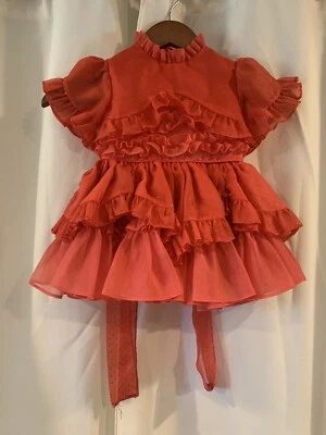 Sweet N Sassy Vintage Red Ruffle Lace Dress READ - Image 1 of 4