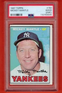 1967 Topps #150 Mickey Mantle PSA 2 Good (MC) New York Yankees #34044 - Bild 1 von 2