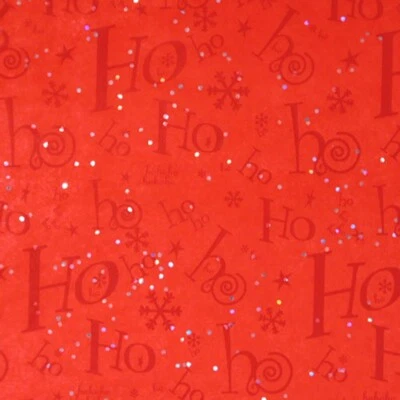 HO HO HO / Snowflakes Christmas Tissue Paper  # 413 ... 10 Large Sheets - Image 1 of 2