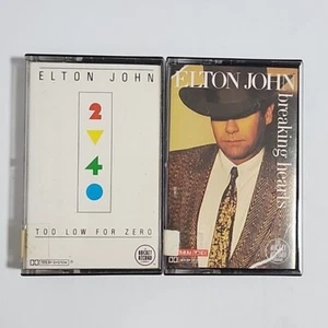 2x ELTON JOHN - 'Too Low For Zero/Breaking Hearts' Cassette Tape Album 1983/84 - Picture 1 of 10