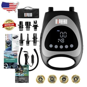 Bomba infladora eléctrica SUP - 20 PSI con pantalla LED y función de seguridad de apagado automático - Imagen 1 de 10