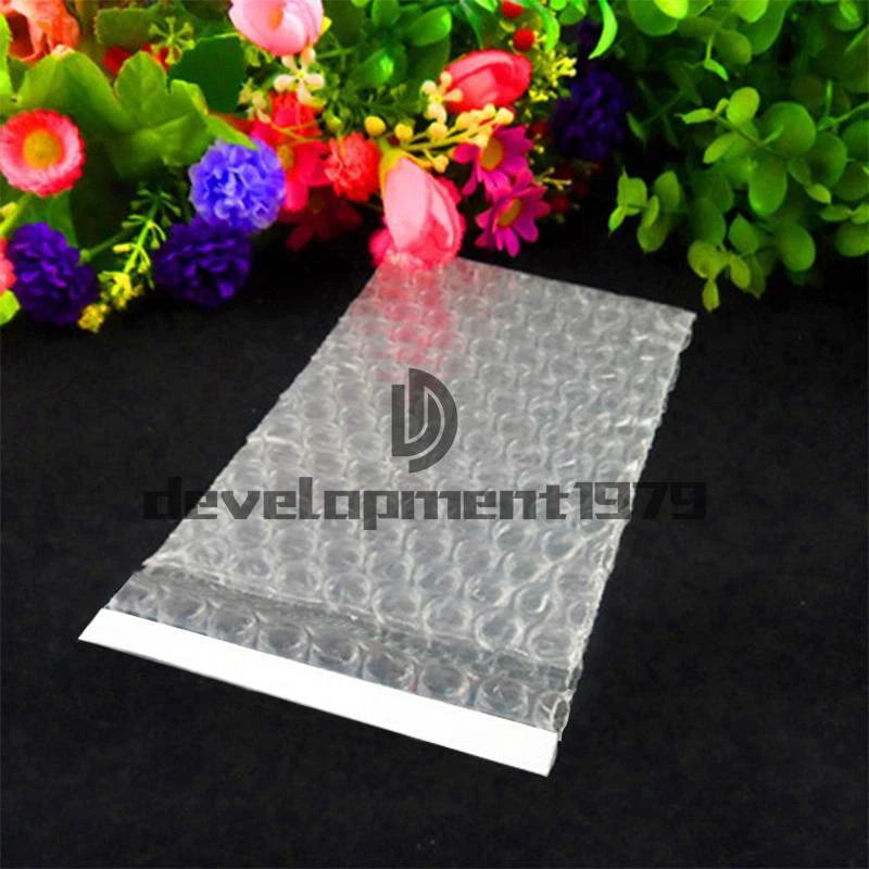6" x 8"_150 x 200+25mm 100 Clear Self Seal Bubble Bags Plastic Packing Pouches - Image 1 of 1