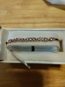 Morganite & Diamond 10k Rose Gold XOXO Bolo Bracelet - Picture 1 of 5