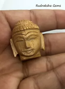 BUDDHA 28 mm wooden Hand carved Guru Bead for Mala Beautiful Big Collector Rare - Picture 1 of 3