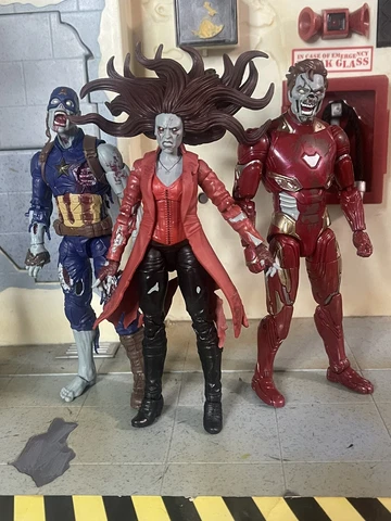 3 Marvel Legends What If? Zombie Scarlet Witch Iron Man & Captain America Loose Cover