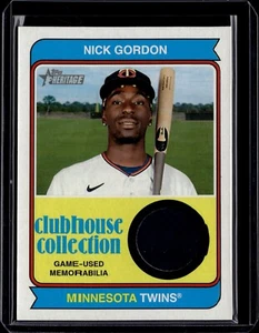 2023 Topps Heritage Clubhouse Collection Relics #CCRNG Nick Gordon HN - Picture 1 of 2
