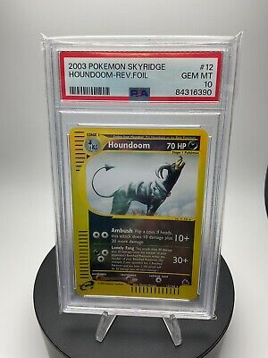 PSA 10 GEM MINT Houndoom Reverse Holo Skyridge Pokemon Card 12/144  