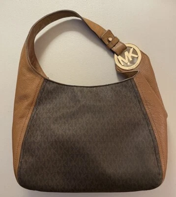 LEER Bolso de Hombro Hobo Michael Kors Fulton Grande Cuero Marrón JUSTO/ACEPTABLE Foto 1 de 4
