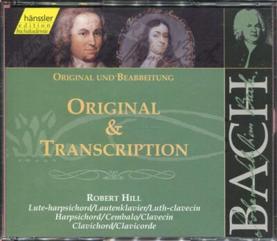 2 CD-BOX  BACH  ORIGINAL & TRANSCRIPTION  ROBERT HILL  hänssler 2000 - Bild 1 von 3