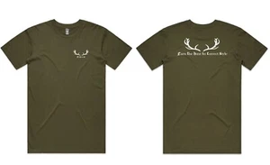 Men's Army Green T-shirt ETHICS Brand XS - 3XL Crew Neck - 80%Cotton 20%Poly - Picture 1 of 1