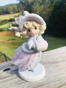 Estatuilla de patinaje sobre hielo Precious Moments MAY YOUR HOLIDAYS SPARKLE WITH JOY Girl - Imagen 1 de 6