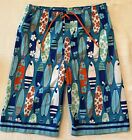J Khaki Boy?S Blue/Orange/White Surfboard Polyester Swim Trunk Shorts (Xl)