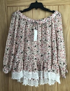 Mango Suit Women’s Floral Shoulder Blouse Top - UK 8 - Picture 1 of 3