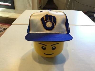 NOS Milwaukee Brewers LOGO American Needle Cooperstown Classics Fitted SZ  7 1/2 - Image 1 of 4