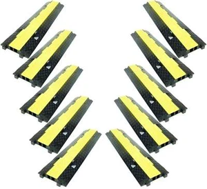 10x 2 Kanal Kabelbrücke PRO Kabelkanal Überfahrschutz Schlauchbrücke Kabelschutz - Picture 1 of 12