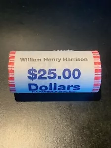 William Henry Harrison Presidencial $1 Dólar - 25 Monedas OBW Rollo Sin Circular - Imagen 1 de 3