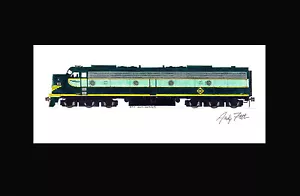 Erie Railroad E8 #833 11"x17" Passepartoutdruck Andy Fletcher signiert - Bild 1 von 1