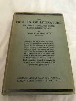 The Process Of Literature By Agnes Mure Mackenzie, Dust jacket, Early Printing - Image 1 of 4