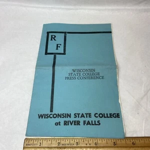 Vintage 1960 Wisconsin State College Press Conference Program River Falls WI - Picture 1 of 3