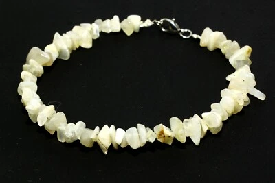 Solid 925 Silver Moonstone Natural Gemstone Handmade Bracelet Jewelry - Image 1 of 3