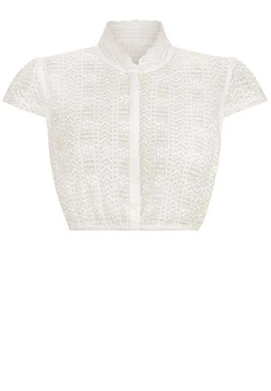 B-Ware / 2. Wahl - Dirndlbluse Cinzia creme Kurzarm Stockerpoint - Bild 1 von 1