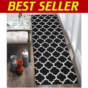 Soft Vintage Moroccan Hallway Runner Rug 2' x 6' - Secure, Stylish & Washable - Picture 1 of 9