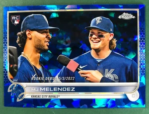 2022 Topps Chrome Sapphire MJ Melendez Rookie Card RC Feat. Bobby Witt Jr. US73 - Picture 1 of 4