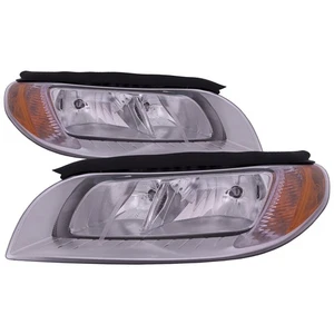 Headlights Set Fits 2014-2015 Volvo S80/ Volvo Xc70 Halogen Chrome Pair - Picture 1 of 7