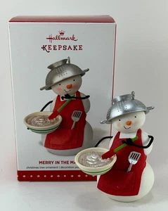 2015 Merry In The Making Limited Edition Hallmark Ornament - Schneemann Backen - Bild 1 von 10