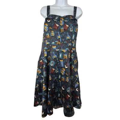 Vestido Eva Rose Champiñones y Pociones Ajuste Acampanado Retro MCM Pinup Talla 4X Bolsillos! Foto 1 de 4