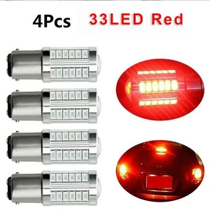 4* P21/5W BAY15D 1157 Red 33-LED Canbus Stop Tail Brake Lights Bulbs Practical - Picture 1 of 8