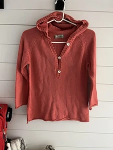 Tommy Bahama Samon rosa 1/4 Knopfverschluss 3/4 Arm Pullover Sweater Gr. S - Bild 1 von 3