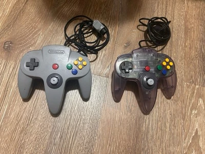 2 Nintendo 64 N64 Official OEM Grey/ Atomic Purple Untested/For Parts - Image 1 of 4