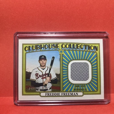 2021 Topps Heritage - Clubhouse Collection Relics Freddie Freeman #CCR-FF (MEM) - Image 1 of 2