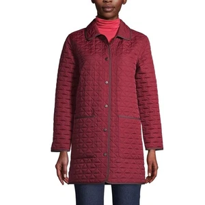 Lands’ End Thermo Reversible Barn Coat Quilted Rich Burgundy Women’s 2X Plus - Bild 1 von 14