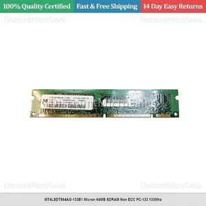 MT4LSDT864AG-133B1 Micron 64MB SDRAM Non ECC PC-133 133Mhz - Picture 1 of 1