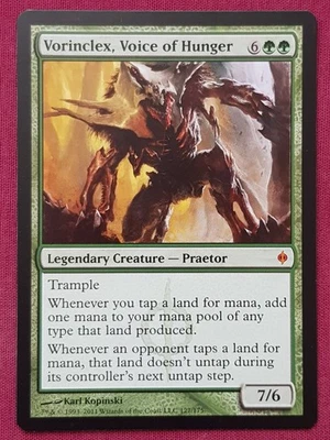 Magic The Gathering NEW PHYREXIA VORINCLEX VOICE OF HUNGER green card MTG - Image 1 of 2