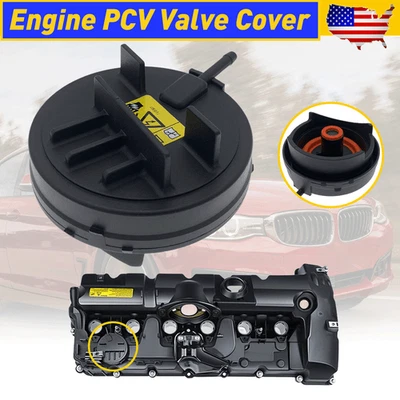 Cubierta de válvula de PCV del motor compatible con BMW E60 528i xDrive 2009-12 E90 328i xDrive 2009-2010 Foto 1 de 4