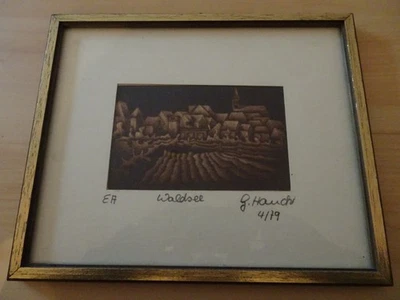 Kunstdruck  von Gerd Hauck, Geschenk an MP Dr. Bernhard Vogel - Bild 1 von 2