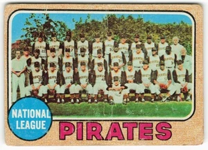 Tarjeta del equipo Pittsburgh Pirates Topps 1968 pliegue - Imagen 1 de 2