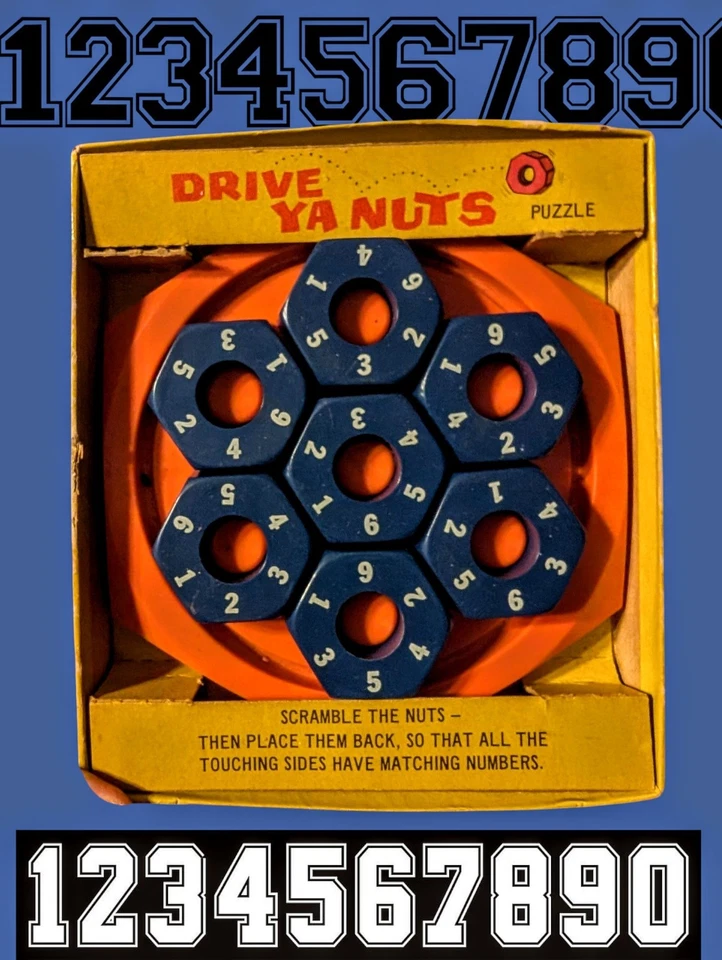 1970 MILTON BRADLEY Drive Ya Nuts MATCHING NUMBER Puzzle Game New In Box NOS - Image 1 of 4