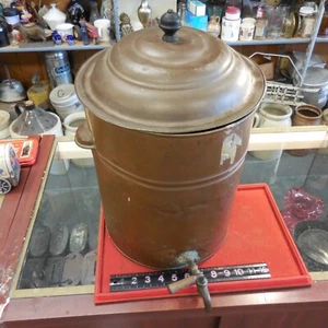 Antique Vtg Railroad Copper Water Cooler Dispenser - Picture 1 of 14