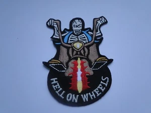 Biker aufnäher " Hell on Wheels " ca 8 x 6 cm - Bild 1 von 1