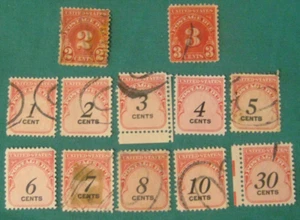 Lot von 12 verschiedenen gebrauchten US-Briefmarken - schöner Zustand - Bild 1 von 2