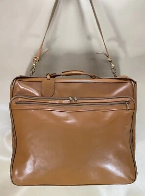 Hartmann Limited Edition Leather 21” Bifold Garment Bag Carry On Luggage Rare - Image 1 of 4