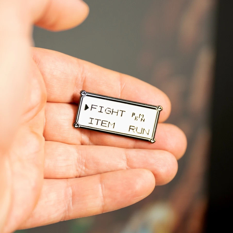 Pokemon Pin Gameboy Menu Option Pixel Effect Fight Brooch Lapel Red Blue Yellow - Image 1 of 4