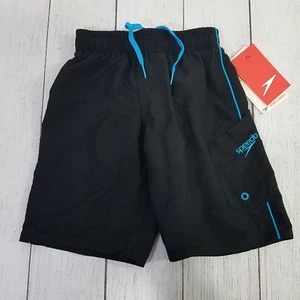 Speedo Marina Volley Swim Shorts Boys Size 5 - Black - Picture 1 of 6