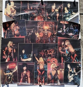 Vintage SELTEN abstrakt geschnittenes Promo-Poster Motley Crue Shout At The Devil - Bild 1 von 10