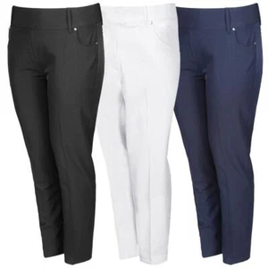 Island Green Golf Trousers Ladies Straight Leg Pull On Quick Dry Stretch Trouser - Picture 1 of 14