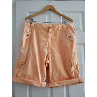 Lauren Ralph Lauren LRL Womens Orange shorts size 14 bermuda 9 inseam - Image 1 of 4